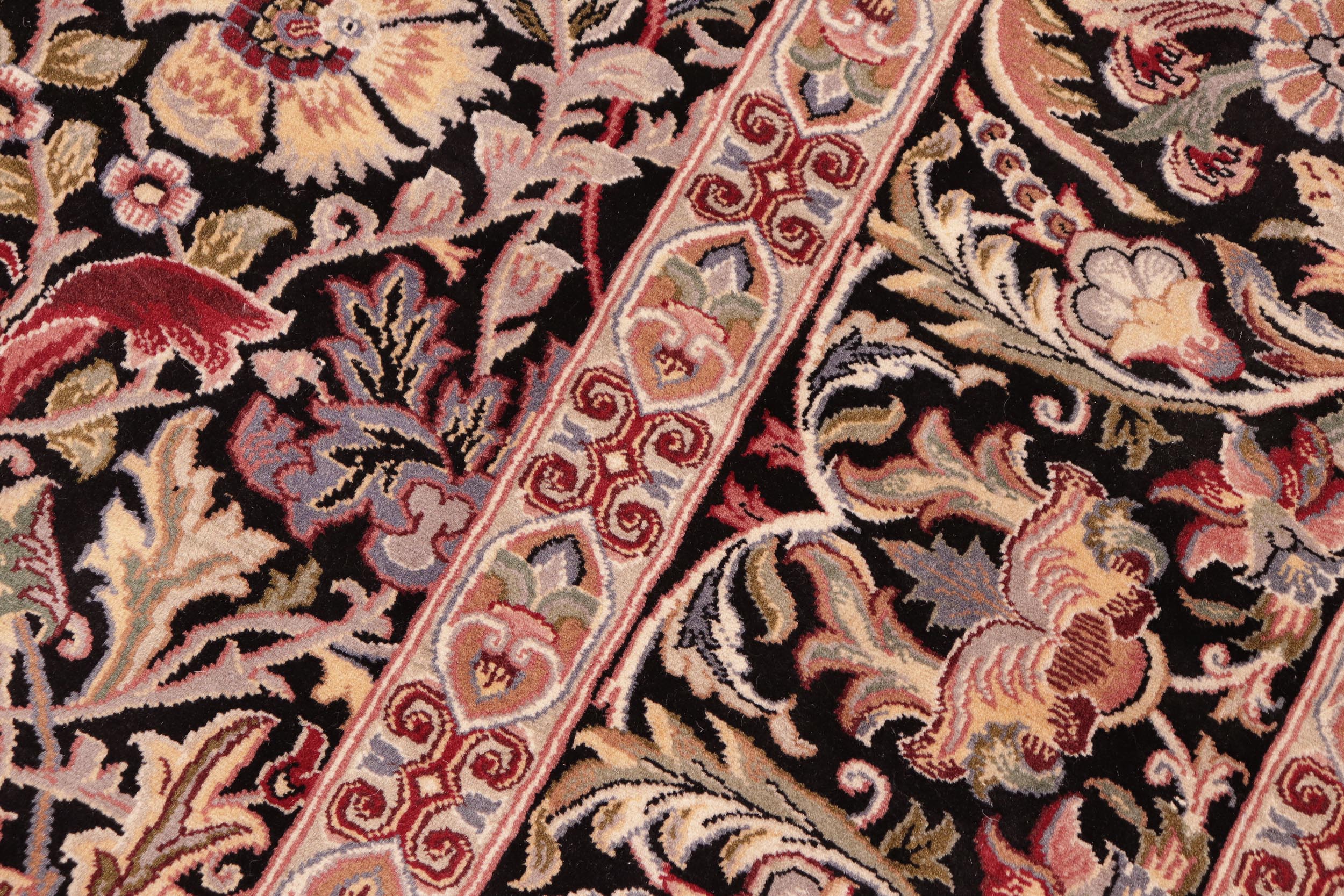 handmade Transitional Gulshan Black Red Hand Knotted RECTANGLE 100% WOOL area rug 8x10