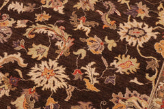 handmade Traditional Kafkaz Brown Ivory Hand Knotted RECTANGLE 100% WOOL area rug 10 x 13