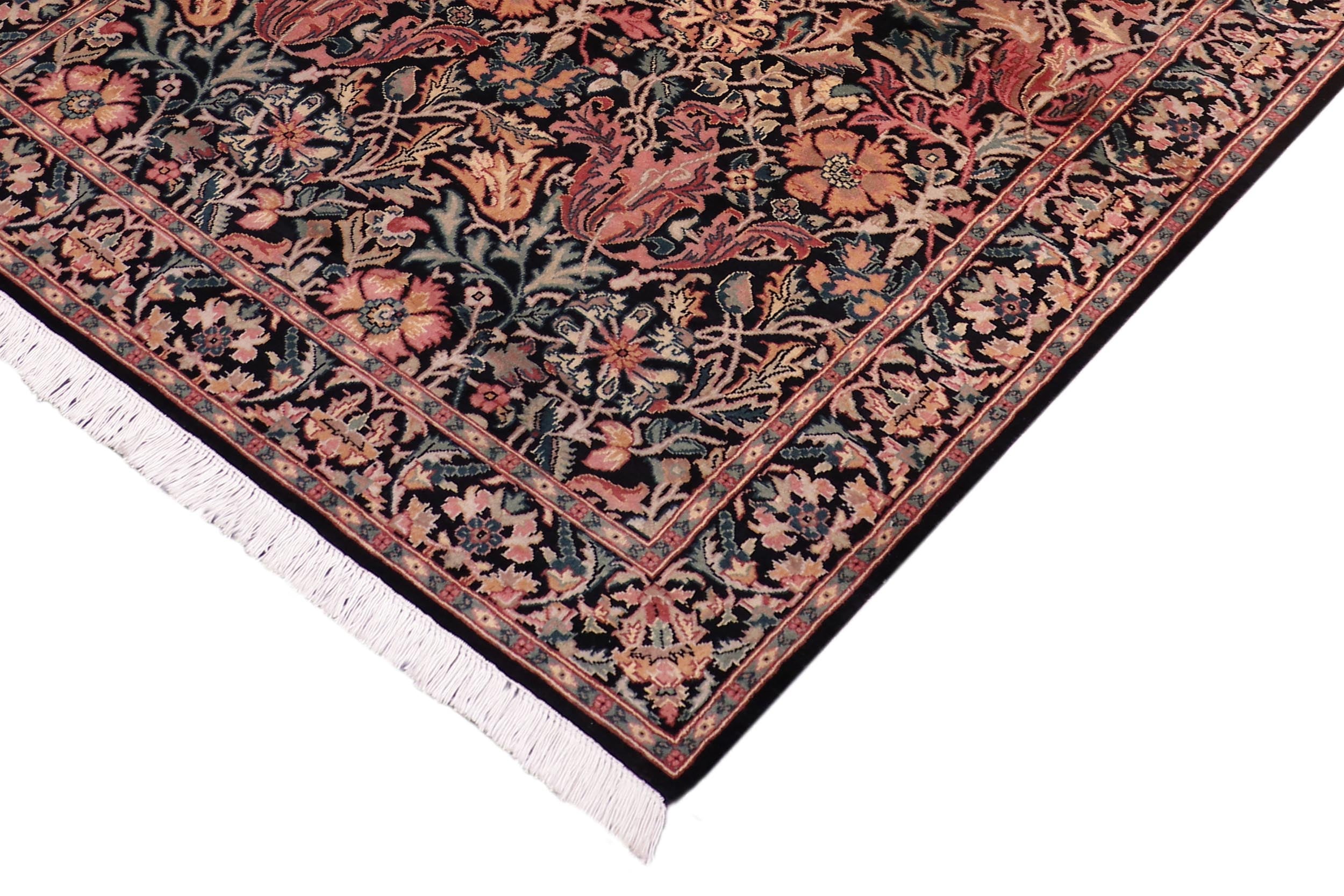 handmade Transitional Gulshanayub Black Black Hand Knotted RECTANGLE 100% WOOL area rug 5x7