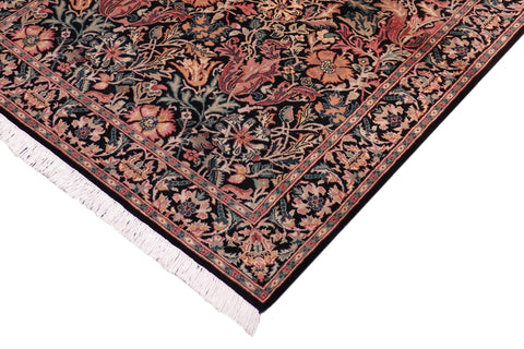 handmade Transitional Gulshanayub Black Black Hand Knotted RECTANGLE 100% WOOL area rug 5x7