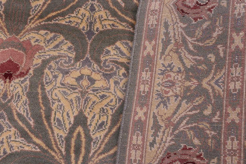 handmade Transitional Hamjolie Lt. Green Lt. Green Hand Knotted RECTANGLE 100% WOOL area rug 5x7