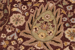handmade Traditional  Chocolate Chocolate Hand Knotted RECTANGLE 100% WOOL area rug 9' x 12'