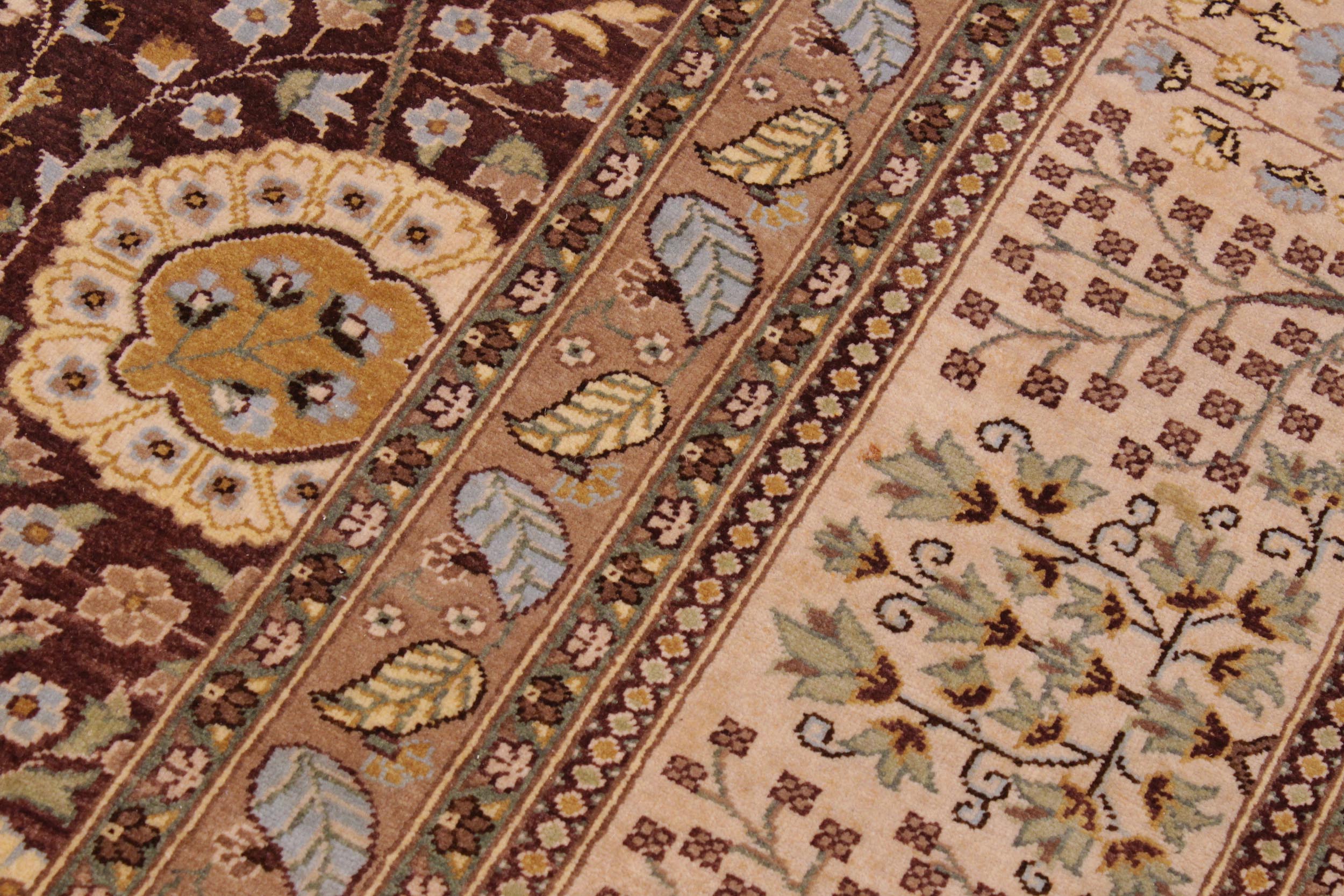 handmade Traditional  Chocolate Chocolate Hand Knotted RECTANGLE 100% WOOL area rug 9' x 12'