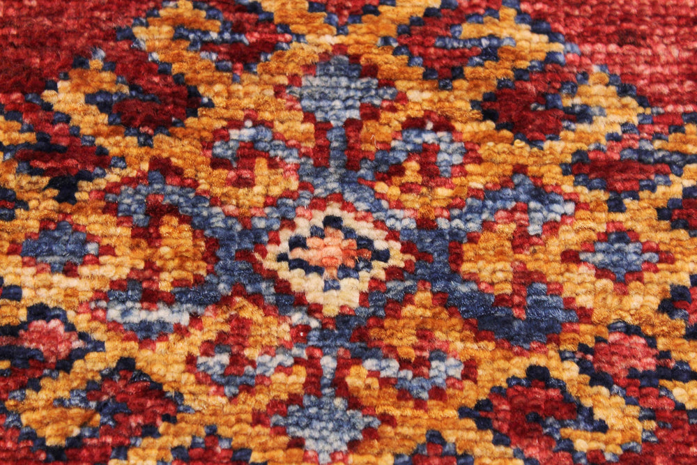 handmade Geometric Super Kazak Red Beige Hand Knotted RECTANGLE 100% WOOL area rug 2' x 3'
