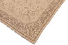 handmade Transitional Lahore Beige Brown Hand Knotted RECTANGLE 100% WOOL area rug 8 x 10