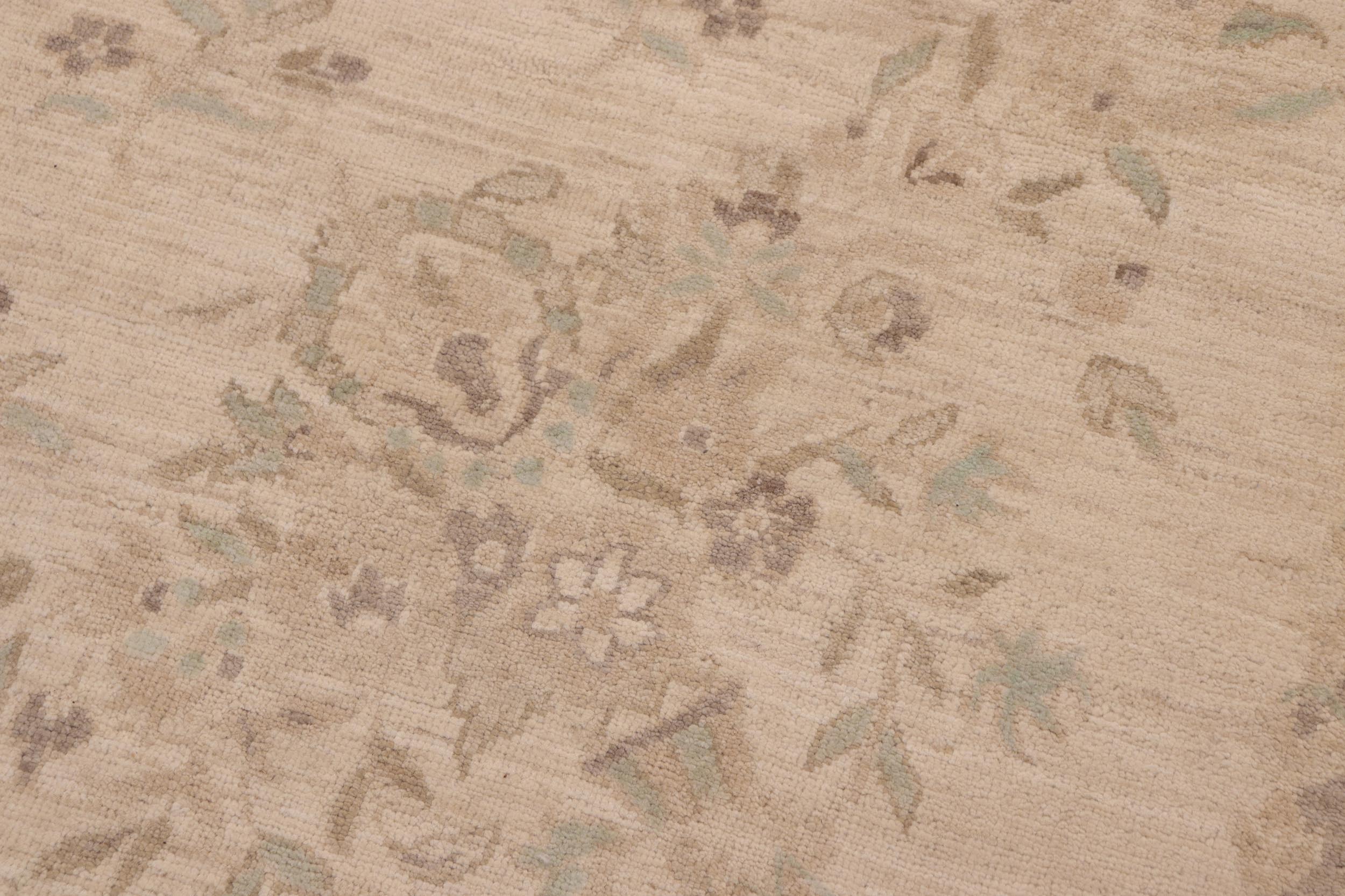 handmade Transitional Lahore Beige Brown Hand Knotted RECTANGLE 100% WOOL area rug 8' x 10'