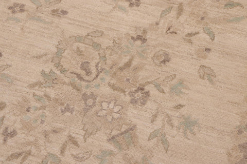handmade Transitional Lahore Beige Brown Hand Knotted RECTANGLE 100% WOOL area rug 8' x 10'