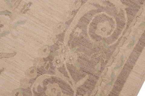 handmade Transitional Lahore Beige Brown Hand Knotted RECTANGLE 100% WOOL area rug 8' x 10'