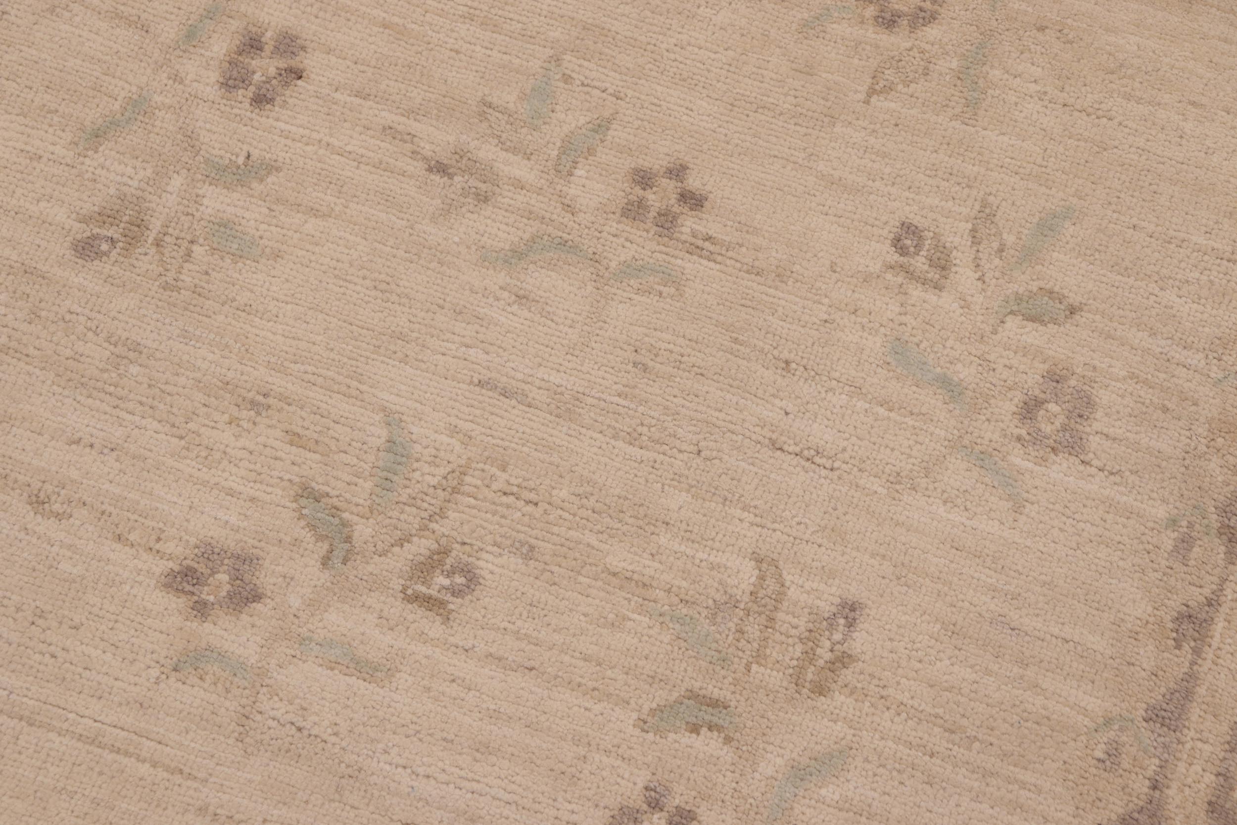 handmade Transitional Lahore Beige Brown Hand Knotted RECTANGLE 100% WOOL area rug 8' x 10'