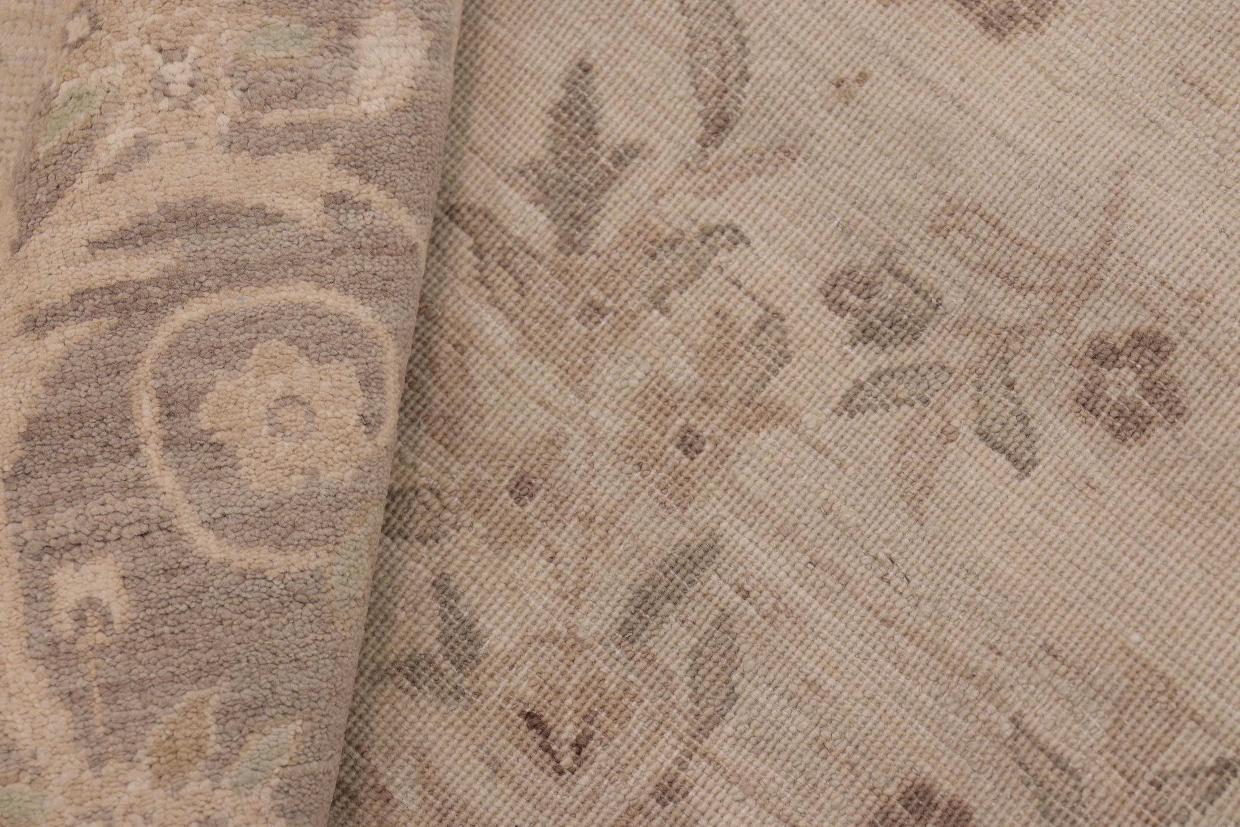 handmade Transitional Lahore Beige Brown Hand Knotted RECTANGLE 100% WOOL area rug 8' x 10'