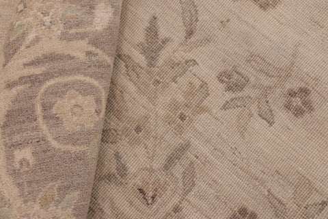handmade Transitional Lahore Beige Brown Hand Knotted RECTANGLE 100% WOOL area rug 8' x 10'