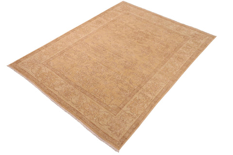 handmade Traditional Kafkaz Gold Tan Hand Knotted RECTANGLE 100% WOOL area rug 8x10