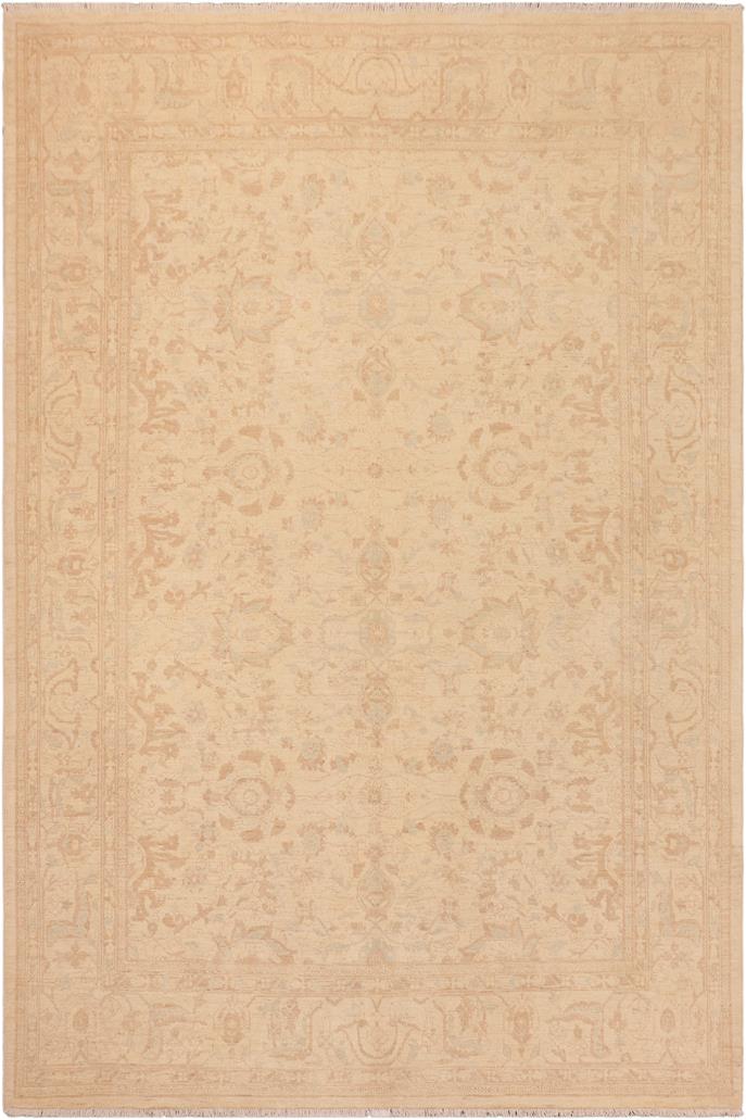 handmade Transitional Kafkaz Beige Tan Hand Knotted RECTANGLE 100% WOOL area rug 8 x 10