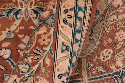 handmade Transitional Mujahid Brown Tan Hand Knotted RECTANGLE 100% WOOL area rug 8x10