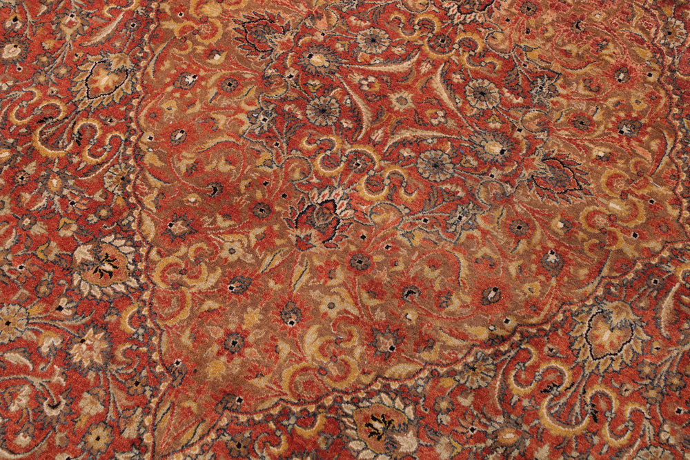 handmade Traditional Nauras Rust Rust Hand Knotted RECTANGLE 100% WOOL area rug 9x12