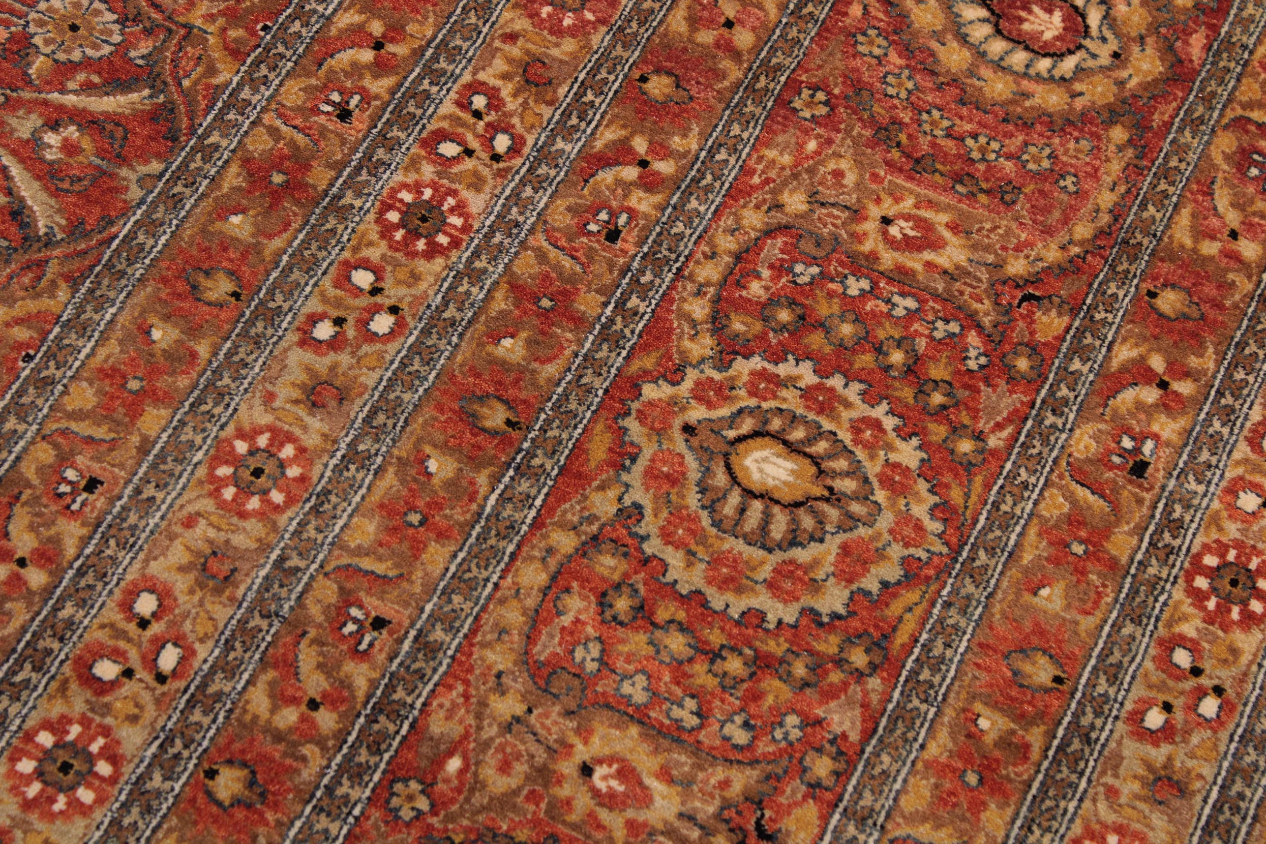 handmade Traditional Nauras Rust Rust Hand Knotted RECTANGLE 100% WOOL area rug 9x12