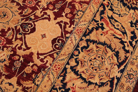 handmade Traditional Tabriz Red Blue Hand Knotted RECTANGLE 100% WOOL area rug 9 x 12