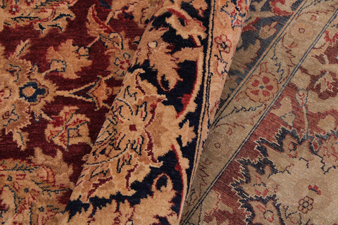 handmade Traditional Tabriz Red Blue Hand Knotted RECTANGLE 100% WOOL area rug 9x12