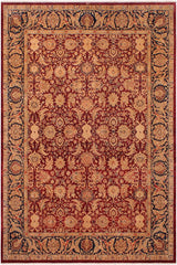 Antique Tabriz Emmeline Aubergine/Blue Wool Rug - 9'2'' x 12'2''