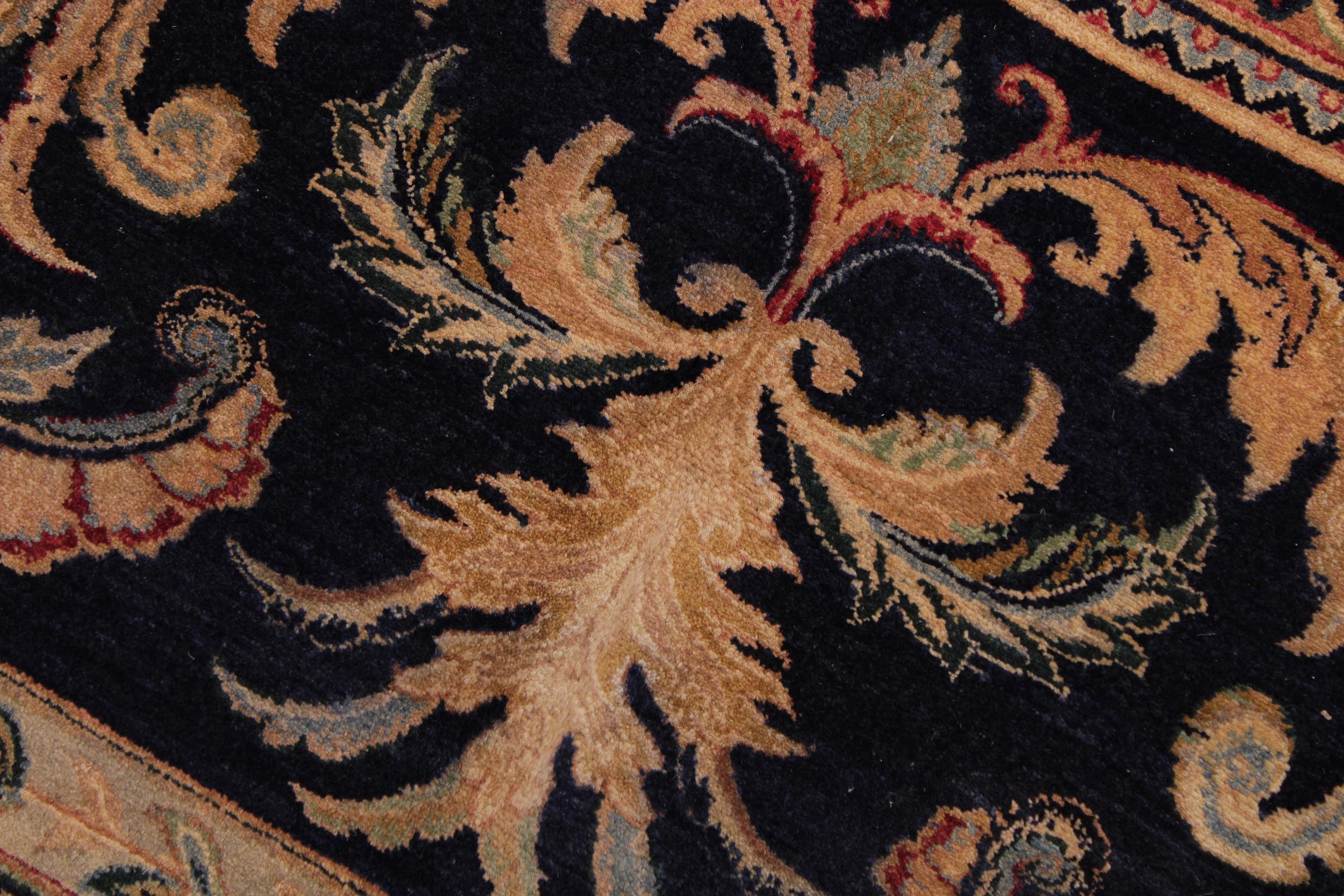 handmade Traditional Tamour Blue Lt. Tan Hand Knotted RECTANGLE 100% WOOL area rug 9 x 13