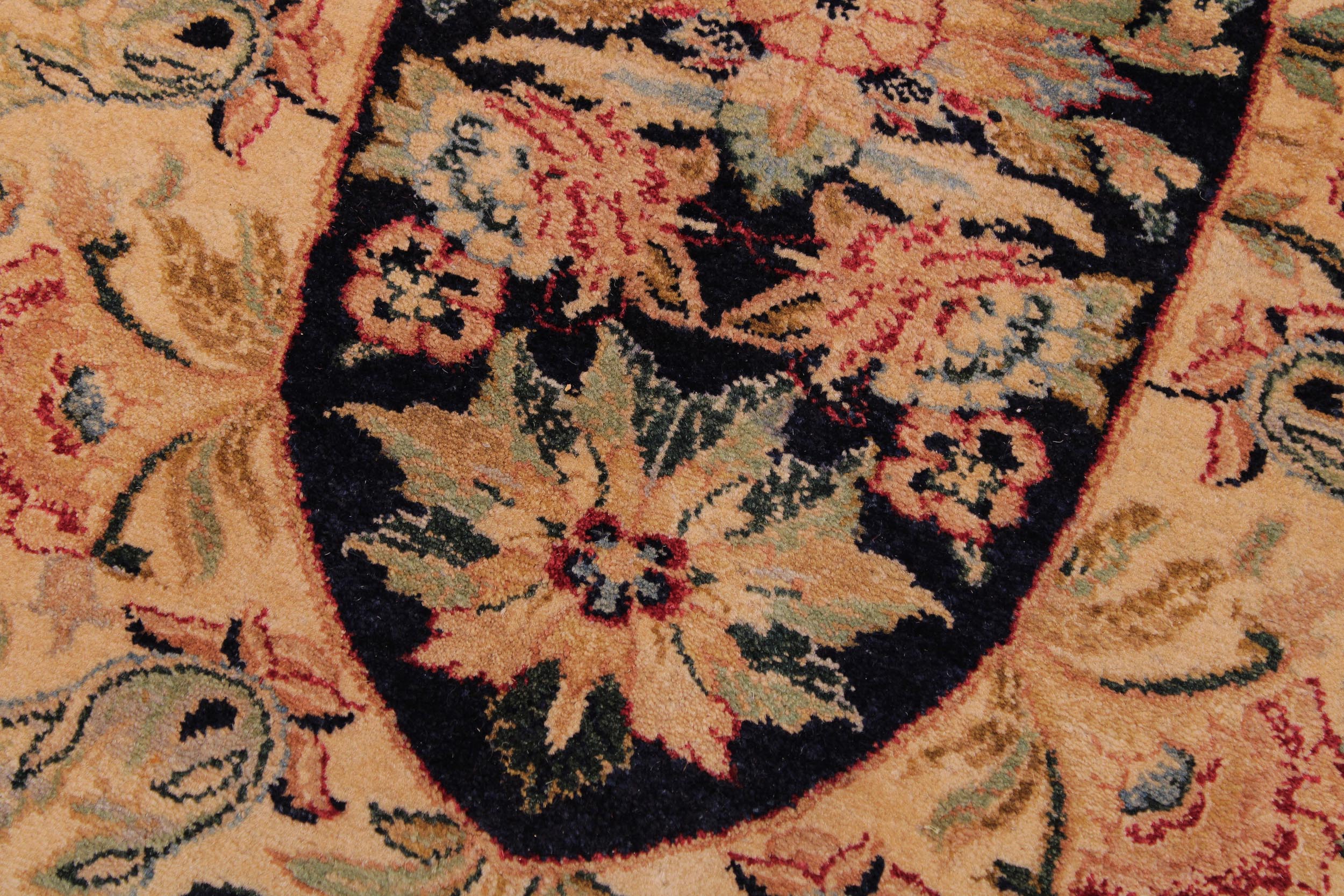 handmade Traditional Tamour Blue Lt. Tan Hand Knotted RECTANGLE 100% WOOL area rug 9 x 13