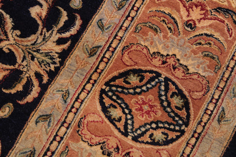 handmade Traditional Tamour Blue Lt. Tan Hand Knotted RECTANGLE 100% WOOL area rug 9x13