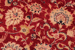 Semi-Antique Agra Harrison Red/Blue Wool Rug - 9'2'' x 11'6''