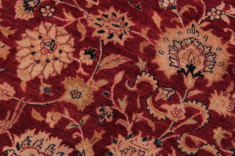 handmade Traditional Agra Red Blue Hand Knotted RECTANGLE 100% WOOL area rug 9x12
