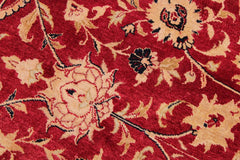 Semi-Antique Agra Harrison Red/Blue Wool Rug - 9'2'' x 11'6''