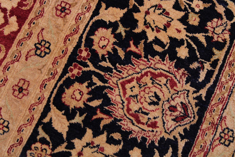 handmade Traditional Agra Red Blue Hand Knotted RECTANGLE 100% WOOL area rug 9x12