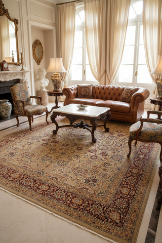 handmade Traditional Tabriz Lt. Gray Drk. Red Hand Knotted RECTANGLE 100% WOOL area rug 9x12