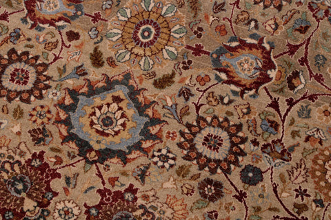 handmade Traditional Tabriz Lt. Gray Drk. Red Hand Knotted RECTANGLE 100% WOOL area rug 9x12
