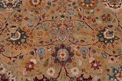 Vintage Persian Tabriz Imani Gray/Drk. Red Wool Rug - 8'10'' x 11'7''