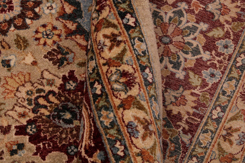 handmade Traditional Tabriz Lt. Gray Drk. Red Hand Knotted RECTANGLE 100% WOOL area rug 9x12