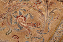 Vintage Firdous Watson Green/Tan Wool Rug - 9'2'' x 12'8''