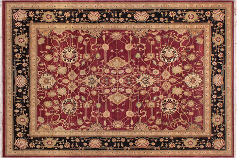 handmade Traditional Sina Red Black Hand Knotted RECTANGLE 100% WOOL area rug 9x12