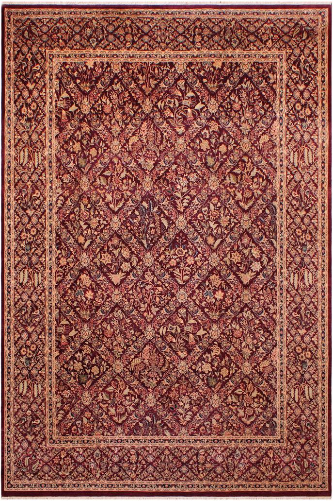 Traditional Nadeem Megan Aubergine Aubergine Hand Knotted Area rugs 9 x 12