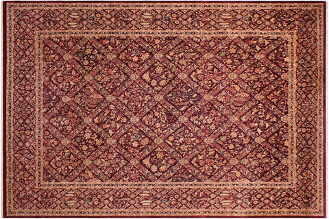 Traditional Nadeem Megan Aubergine Aubergine Hand Knotted Area rugs 9X12