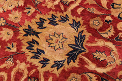Vintage Persian Kashan Baylor Red/Blue Wool Rug - 9'2'' x 12'3''