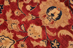 Vintage Persian Kashan Baylor Red/Blue Wool Rug - 9'2'' x 12'3''