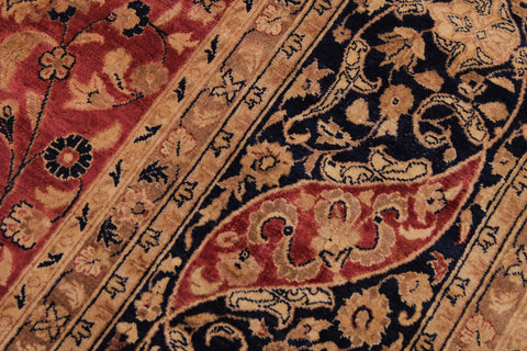 handmade Traditional Kashan Red Blue Hand Knotted RECTANGLE 100% WOOL area rug 9x12