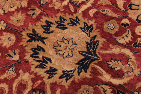 handmade Traditional Kashan Red Blue Hand Knotted RECTANGLE 100% WOOL area rug 9x12