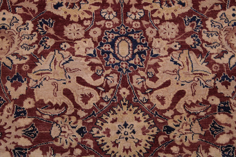 handmade Transitional Agra Red Blue Hand Knotted RECTANGLE 100% WOOL area rug 9 x 12