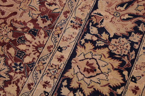 handmade Transitional Agra Red Blue Hand Knotted RECTANGLE 100% WOOL area rug 9x12