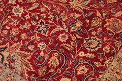 Semi-Antique Agra Baylee Red/Blue Wool Rug - 9'2'' x 11'11''