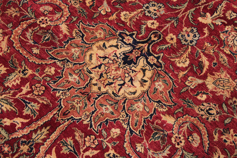 handmade Traditional Agra Red Lt. Blue Hand Knotted RECTANGLE 100% WOOL area rug 9x12