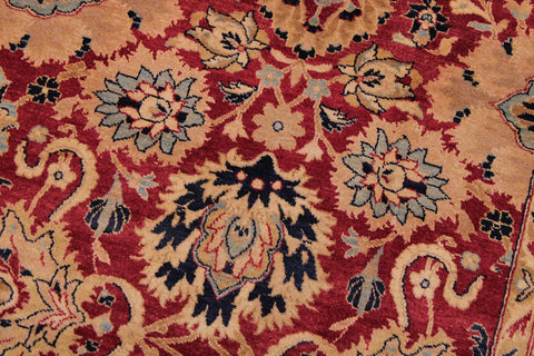 handmade Traditional Mahal Red Blue  RECTANGLE 100% WOOL area rug 9x12