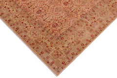 handmade Transitional  Tan Gold Hand Knotted RECTANGLE 100% WOOL area rug 9' x 12'