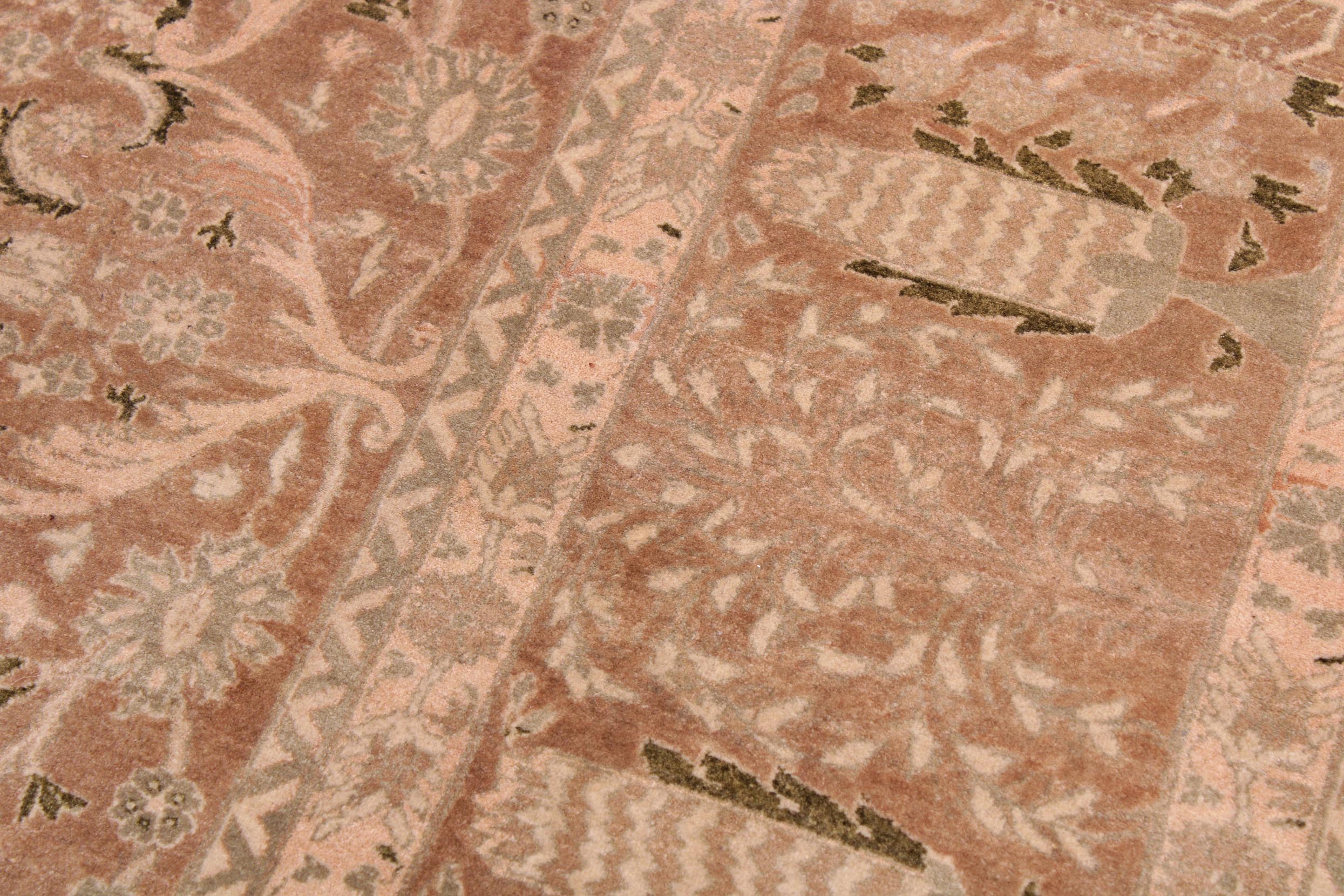 handmade Traditional Tajdar Tan Tan Hand Knotted RECTANGLE 100% WOOL area rug 9x12