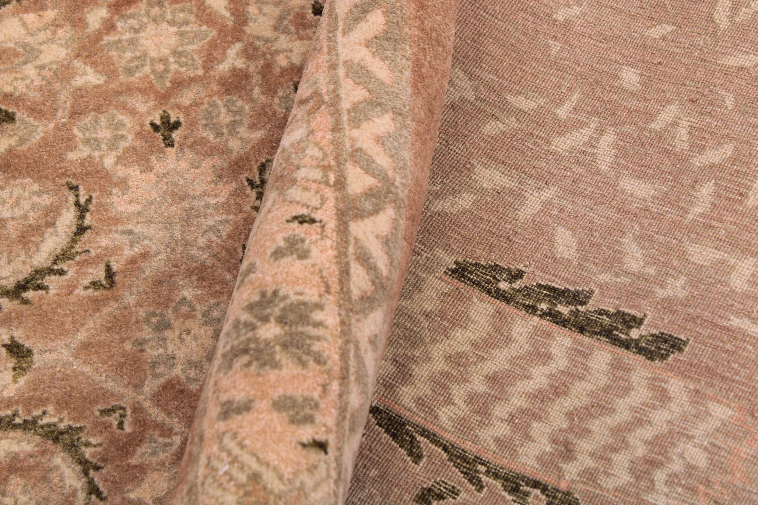 handmade Traditional Tajdar Tan Tan Hand Knotted RECTANGLE 100% WOOL area rug 9x12